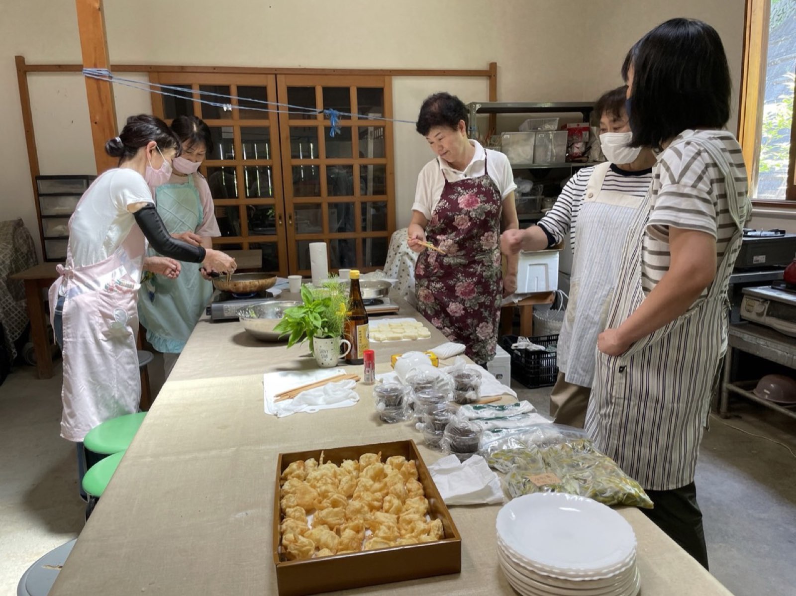 秩父の小昼飯『みそポテト』作り